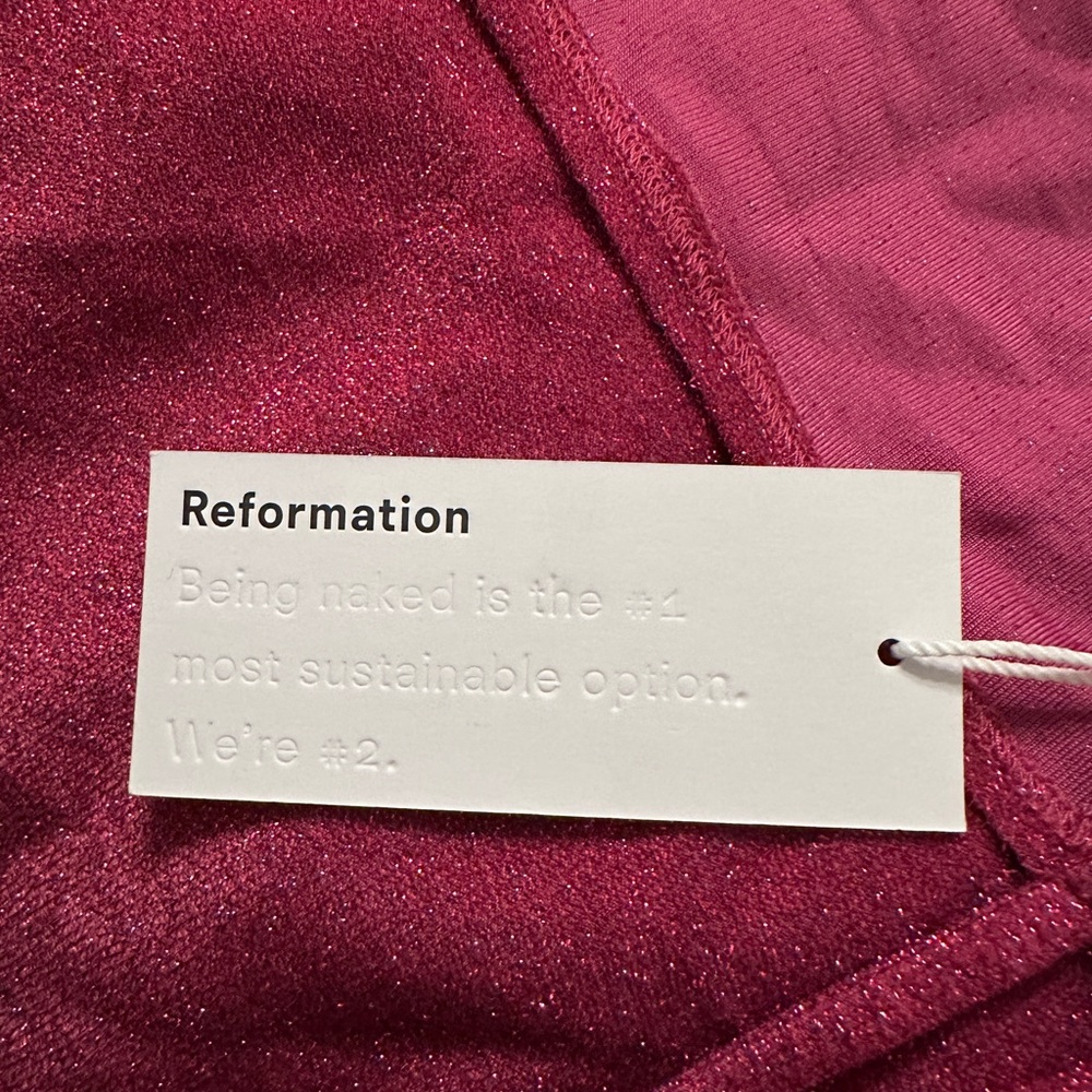 Reformation Pink Sparkle Breslin Dress - NWT - Size XL - Picture 9 of 16